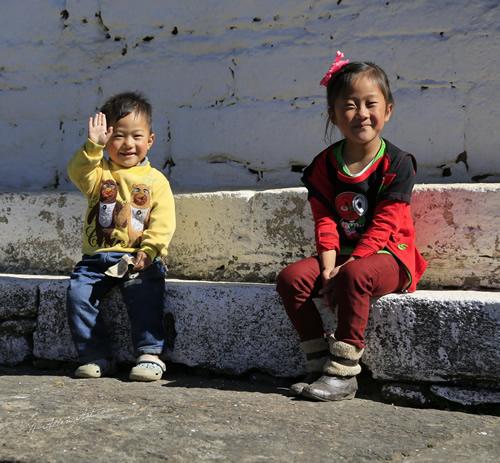 Happiness Children, Bumthang, Bhutan Happiness Children, Bumthang, Bhutan